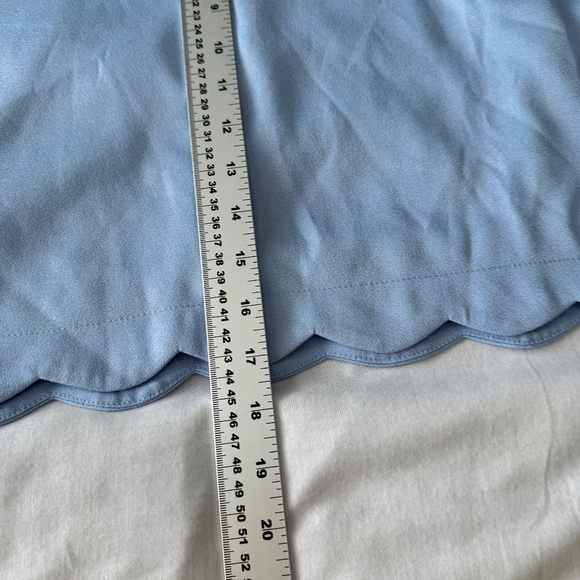 Tobi Women's Petal Hem 1/4 Zip Mini Pencil Skirt Blue Size Large Lined Summer - Picture 12 of 14